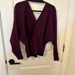 Torrid Purple V-Neck Sweater Cozy Knit
